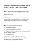 DERIVATIVE CLASSIFICATION PREMIUM REVIEW 2026 QUESTIONS CORRECT RESPONSES