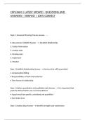 CFP EXAM &vert; LATEST UPDATE &vert; QUESTIONS AND ANSWERS &vert; VERIFIED &vert; 100&percnt; CORRECT
