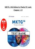 Test Bank &ndash; MKTG&comma; 14th Edition &vert; Charles W&period; Lamb & Joe F&period; Hair &vert; Chapters 1&ndash;19 &vert; Latest Edition