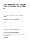 DUNPHY PRIMARY CARE ACTUAL EXAM PAPER 2026 QUESTIONS WITH SOLUTIONS GRADED A&plus;