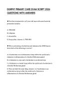 DUNPHY PRIMARY CARE EXAM SCRIPT 2026 QUESTIONS WITH ANSWERS