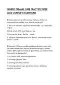 DUNPHY PRIMARY CARE PRACTICE PAPER 2026 COMPLETE SOLUTIONS