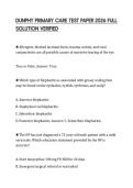 DUNPHY PRIMARY CARE TEST PAPER 2026 FULL SOLUTION VERIFIED