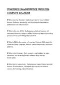 DYNATRACE EXAMS PRACTICE PAPER 2026 COMPLETE SOLUTIONS