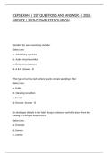 CEPS EXAM &vert; 357 QUESTIONS AND ANSWERS &vert; 2026 UPDATE &vert; WITH COMPLETE SOLUTION