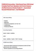 ICAEW ACA Accounting &vert; Most Recent Exam 2026 Actual  Complete Real Exam Questions And Correct Answers  &lpar;Verified Answers&rpar; Already Graded A&plus; &vert;Guaranteed  Success&excl;&excl; Newest Exam &vert; Just Released&excl;&excl; 