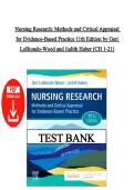 Test Bank &ndash; Nursing Research Methods and Critical Appraisal for Evidence-Based Practice&comma; 11th Edition &vert; LoBiondo-Wood & Haber &vert; Chapters 1&ndash;21 &vert; Latest Edition