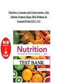 Test Bank &ndash; Nutrition&colon; Concepts and Controversies&comma; 16th Edition &vert; Sizer&comma; Whitney & Pich&eacute; &vert;  ISBN&colon;9780357727614 &vert; Chapters 1&ndash;15 &vert; Latest Edition
