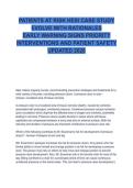 PATIENTS AT RISK HESI CASE STUDY EVOLVE WITH RATIONALES EARLY WARNING SIGNS PRIORITY INTERVENTIONS AND PATIENT SAFETY UPDATED 2026