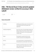 MBA - 706 Darrat &lpar;Exam 1&rpar; fully solved & updated 2026&lpar;latest version verified for accuracy&rpar; &vert; 2026 Latest&excl;&excl;