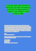 FLUID BALANCE HESI RN EVOLVE PRACTICE QUIZ WITH RATIONALES ELECTROLYTE IMBALANCES IV THERAPY AND PRIORITY CARE UPDATED 2026
