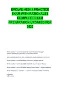 EVOLVE HESI 1 PRACTICE EXAM WITH RATIONALES COMPLETE EXAM PREPARATION UPDATED FOR 2026