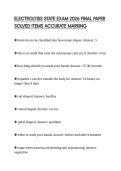ELECTROLYSIS STATE EXAM 2026 FINAL PAPER SOLVED ITEMS ACCURATE MARKING