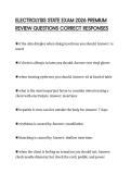 ELECTROLYSIS STATE EXAM 2026 PREMIUM REVIEW QUESTIONS CORRECT RESPONSES