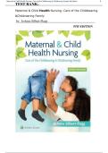 Test Bank for Maternal and Child Health Nursing&semi; Care of the Childbearing and Childrearing Family 9th Edition &lpar;LWW&comma; 2022&rpar; by Flagg and Pillitteri&comma; Isbn no&semi; 9781975161064&comma; all 56 Chapters Covered
