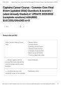 Captains Career Course - Common Core Final EXAM &lpar;updated 2026&rpar; Questions & Answers &vert; Latest Already Graded A&plus; UPDATE 2025&vert;2026 &lpar;complete solutions&rpar; ASSURED SUCCESS&sol;GRADED A&plus;&excl;&excl;&excl;