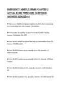 EMERGENCY VEHICLE DRIVER CHAPTER 2 ACTUAL EXAM PAPER 2026 QUESTIONS ANSWERS GRADED A&plus;
