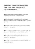 EMERGENCY VEHICLE DRIVER CHAPTER 2 FINAL STUDY GUIDE 2026 PRACTICE QUESTIONS ANSWERS