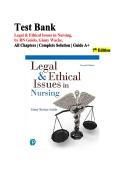 Complete Test Bank for Legal & Ethical Issues in Nursing 7th Edition &ndash; All Chapters with Verified Answers&comma; Rationales & Learning Outcomes
