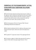 ESSENTIALS OF POLYSOMNOGRAPHY ACTUAL EXAM PAPER 2026 QUESTIONS SOLUTIONS GRADED A&plus;