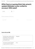 IPPSA Check on Learning EXAM fully solved & updated 2026&lpar;latest version verified for accuracy&rpar; &vert; 2026 Latest&excl;&excl;