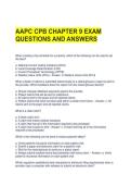 AAPC CPB CHAPTER 9 EXAM QUESTIONS AND ANSWERS