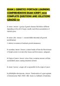 EXAM 2 GENETICS PORTAGE LEARNING COMPREHENSIVE EXAM SCRIPT 2026 COMPLETE QUESTIONS AND SOLUTIONS GRADED A&plus;