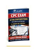 AAPC CPC Exam ACTUAL EXAM QUESTIONS WITH COMPLETE SOLUTION GUIDE &lpar;A&plus; GRADED 100&percnt; VERIFIED&rpar; LATEST VERSION 2025&excl;&excl;
