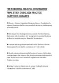 F13 RESIDENTIAL BUILDING CONTRACTOR FINAL STUDY GUIDE 2026 PRACTICE QUESTIONS ANSWERS