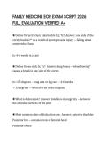 FAMILY MEDICINE EOR EXAM SCRIPT 2026 FULL EVALUATION VERIFIED A&plus;