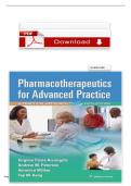Test Bank for Pharmacotherapeutics for Advanced Practice A Practical Approach 5th Edition by Virginia Poole Arcangelo ISBN 9781975160593 Covering Chapters 1-56 Updated 2025&sol;2026 with Solutions and Test Bank