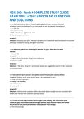 NSG 6001 Week 4 COMPLETE STUDY GUIDE EXAM 2026 LATEST EDITION 100 QUESTIONS AND SOLUTIONS