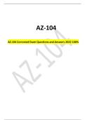 AZ-104 Corrected Exam Questions and Answers Study Guide Latest 2026&sol;2027 Version