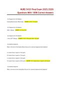 NURS 5433 Final Exam 2025&sol;2026 Questions With 100&percnt; Correct Answers