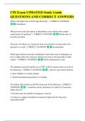 CPI Exam UPDATED Study Guide  QUESTIONS AND CORRECT ANSWERS 