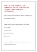NUR 445 Exam 3 Study Guide&colon; Critical Care Nursing Questions & Answers &lpar;Graded A&plus; 2026-2027&rpar;