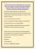 NUR 643E ADVANCED HEALTH ASSESSMENT FINAL EXAM LATEST  2026 ACTUAL EXAM WITH COMPLETE QUESTIONS AND CORRECT  DETAILED ANSWERS &lpar;100&percnt; VERIFIED ANSWERS&rpar; &vert;ALREADY  GRADED A&plus;&vert; &vert;&vert;PROFESSOR VERIFIED&vert;&vert; &vert;&vert;BRANDNEW&excl;&excl;&excl;&vert;&vert;