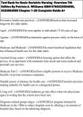 Test Bank for Basic Geriatric Nursing  Overview 7th Edition By Patricia A&period; Williams ISBN 9780323554558&comma; 0323554555 Chapter 1-20 Complete Guide A&plus; 