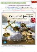 FULL TEST BANK FOR&colon;   Criminal Justice&colon; An Introduction 14th Edition  By Frank Schmalleger &lpar;Author&rpar; All Chapters &vert; Complete Guide 