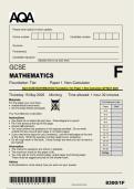 AQA GCSE MATHEMATICS Foundation Tier Paper 2 Calculator QP JUNE 2025 
