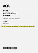 AQA GCSE MATHEMATICS 8300&sol;3F Foundation Tier Paper 3 Calculator Mark scheme June 2025 