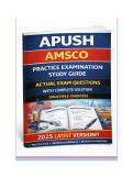 APUSH AMSCO Practice Examination Study Guide ACTUAL EXAM QUESTIONS WITH COMPLETE SOLUTION&rpar; &lpar;MULTIPLE CHOICES&rpar; &lpar;A&plus; GRADED 100&percnt; VERIFIED&rpar; LATEST VERSION 2026