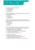 NURS 360 PHARMACOLOGY QUESTIONS WITH 100&percnt; CORRECT VERIFIED  ANSWERS 2026 LATEST UPDATE