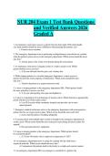 NUR 204 Exam 1 Test Bank Questions and Verified Answers 2026 Graded A 