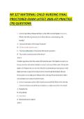 NR 327 MATERNAL CHILD NURSING FINAL  PROCTORED EXAM LATEST 2026 ATI PRACTICE  &lpar;70&rpar; QUESTIONS