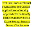 Nutritional Foundations&colon; A Nursing Approach &lpar;7th Ed&rpar; Test Bank &vert; Grodner