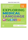 TEST BANK FOR Exploring Medical Language&colon; A Student-Directed Approach 11th Edition by Danielle LaFleur Brooks ISBN&colon;978-0323711562 COMPLETE GUIDE WITH RATIONALES 100&percnt; VERIFIED A&plus; GRADE ASSURED&excl;&excl;&excl;&excl;&excl;&excl;NEW LATEST UPDATE&excl;&excl;&excl;&excl;&excl;