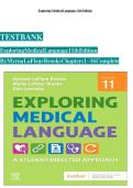 Exploring Medical Language &lpar;11th Ed&rpar; Test Bank &vert; All Chapters 1-16