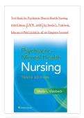 Test Bank for Psychiatric Mental Health Nursing 10th Edition &lpar;LWW&comma; 2025&rpar; by Sheila L&period; Videbeck&comma; Isbn no&semi; 9781975239152&comma; all 24 Chapters Covered