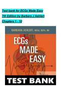 Test Bank for ECGs Made Easy 7th Edition - Barbara Aehlert